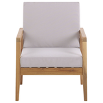 Lounge Set mit Tisch 4-Sitzer PALLANO Akazienholz Taupe