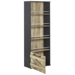 Bücherregal mit 4 Fächern SALTER 163 cm Braun / Schwarz