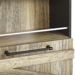 Bücherregal mit 4 Fächern SALTER 163 cm Braun / Schwarz