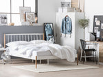 Bett mit Lattenrost Metall MAURS 160 x 200 cm Weiss