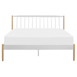 Bett mit Lattenrost Metall MAURS 160 x 200 cm Weiss