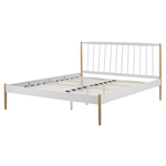 Bett mit Lattenrost Metall MAURS 160 x 200 cm Weiss