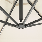 Sonnenschirm LED Solar Beleuchtung ⌀ 285 cm beige CORVAL