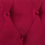 3-Sitzer Sofa Samtstoff dunkelrot CHESTERFIELD