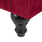 Sessel CHESTERFIELD Samtstoff Dunkelrot