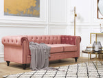 3-Sitzer Sofa Samtstoff rosa CHESTERFIELD