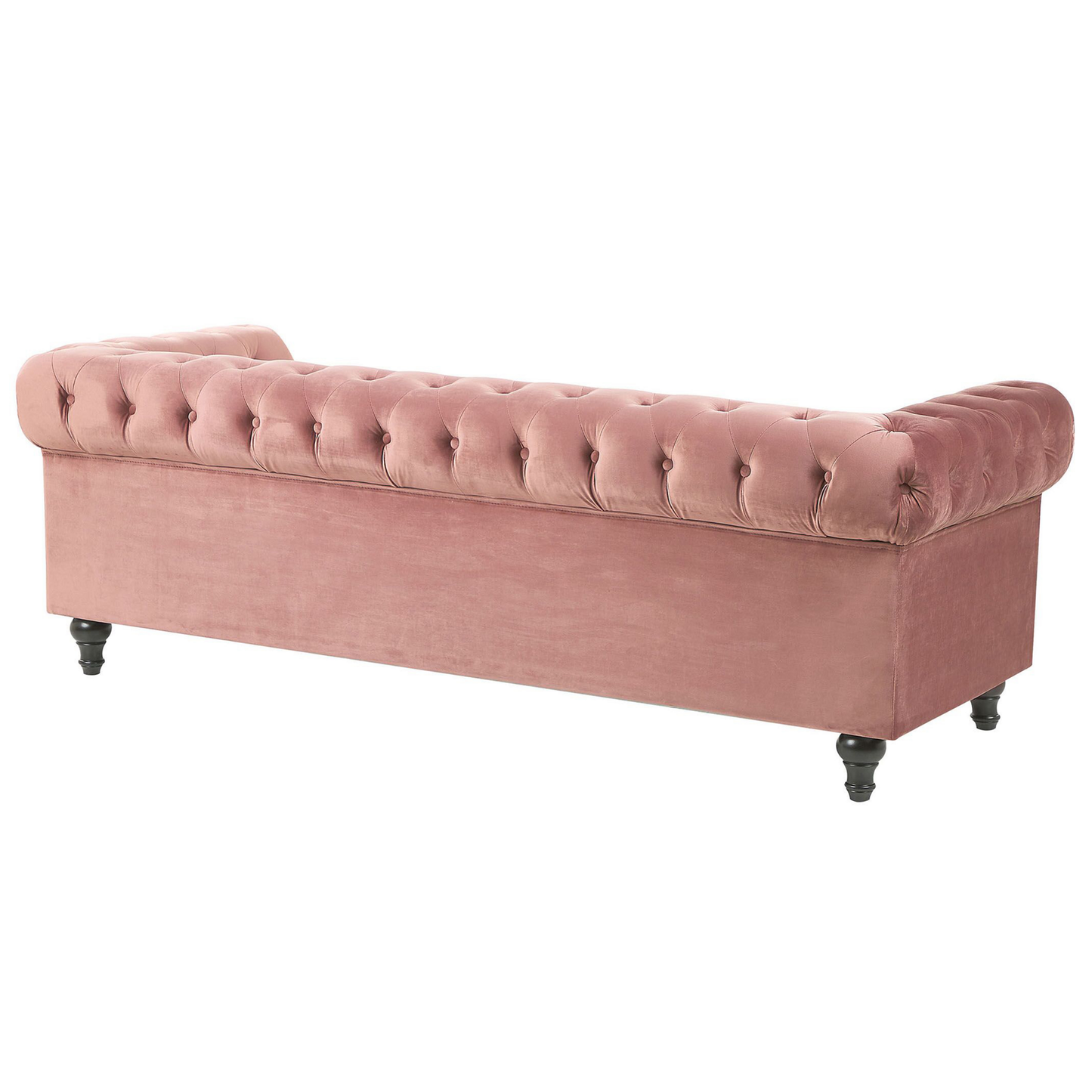 3-Sitzer Sofa Samtstoff rosa CHESTERFIELD