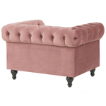 Sessel CHESTERFIELD Samtstoff Rosa