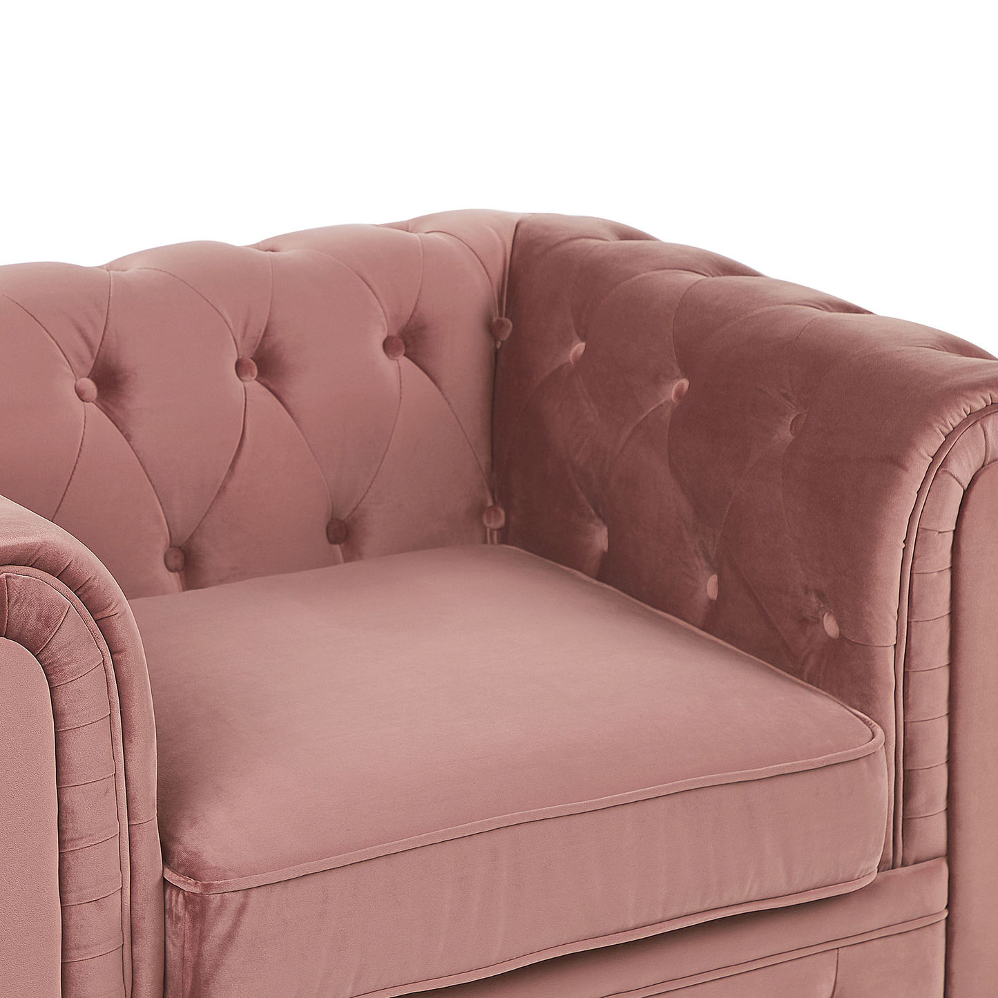 Sessel CHESTERFIELD Samtstoff Rosa