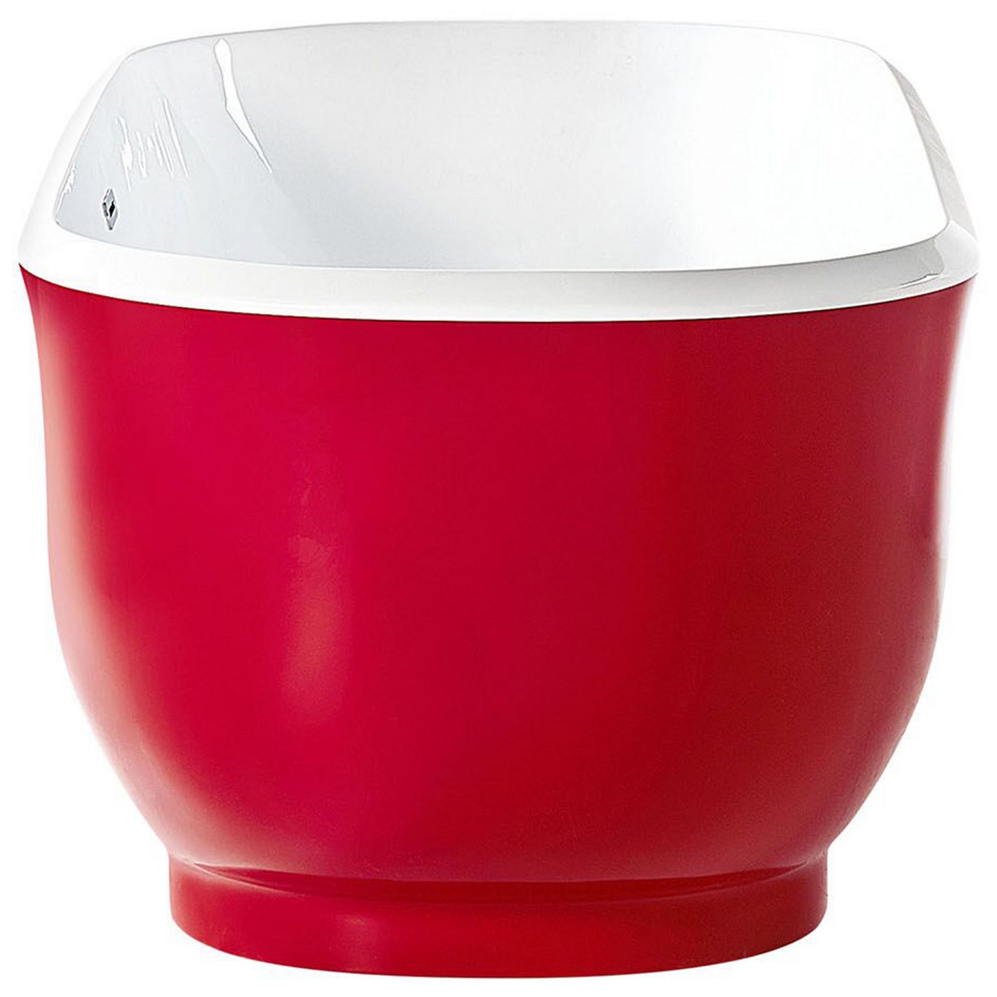 Badewanne freistehend rot oval 170 x 77 cm TESORO