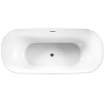 Badewanne freistehend rot oval 170 x 77 cm TESORO