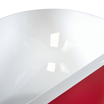 Badewanne freistehend rot oval 170 x 77 cm TESORO