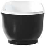 Badewanne freistehend schwarz oval 170 x 77 cm TESORO