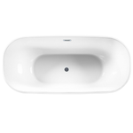Badewanne freistehend schwarz oval 170 x 77 cm TESORO