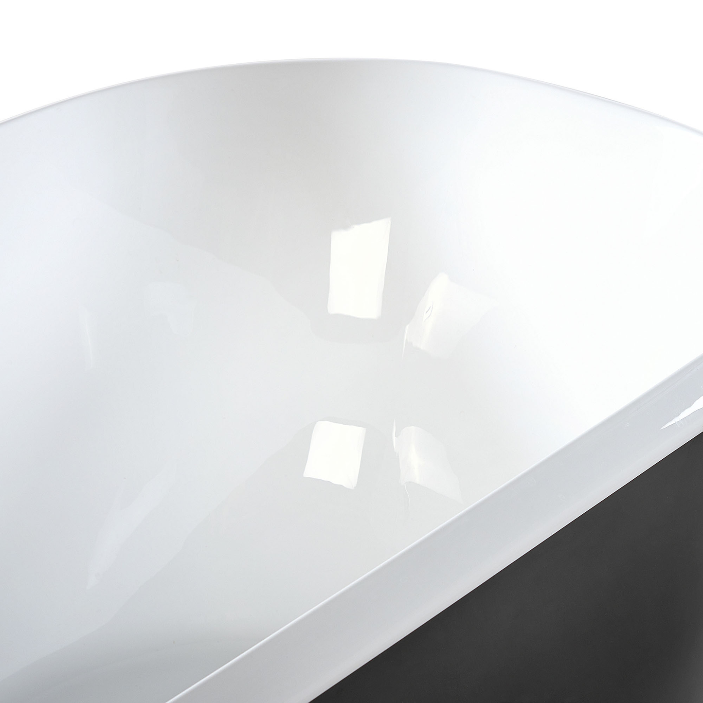 Badewanne freistehend schwarz oval 170 x 77 cm TESORO