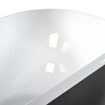 Badewanne freistehend schwarz oval 170 x 77 cm TESORO