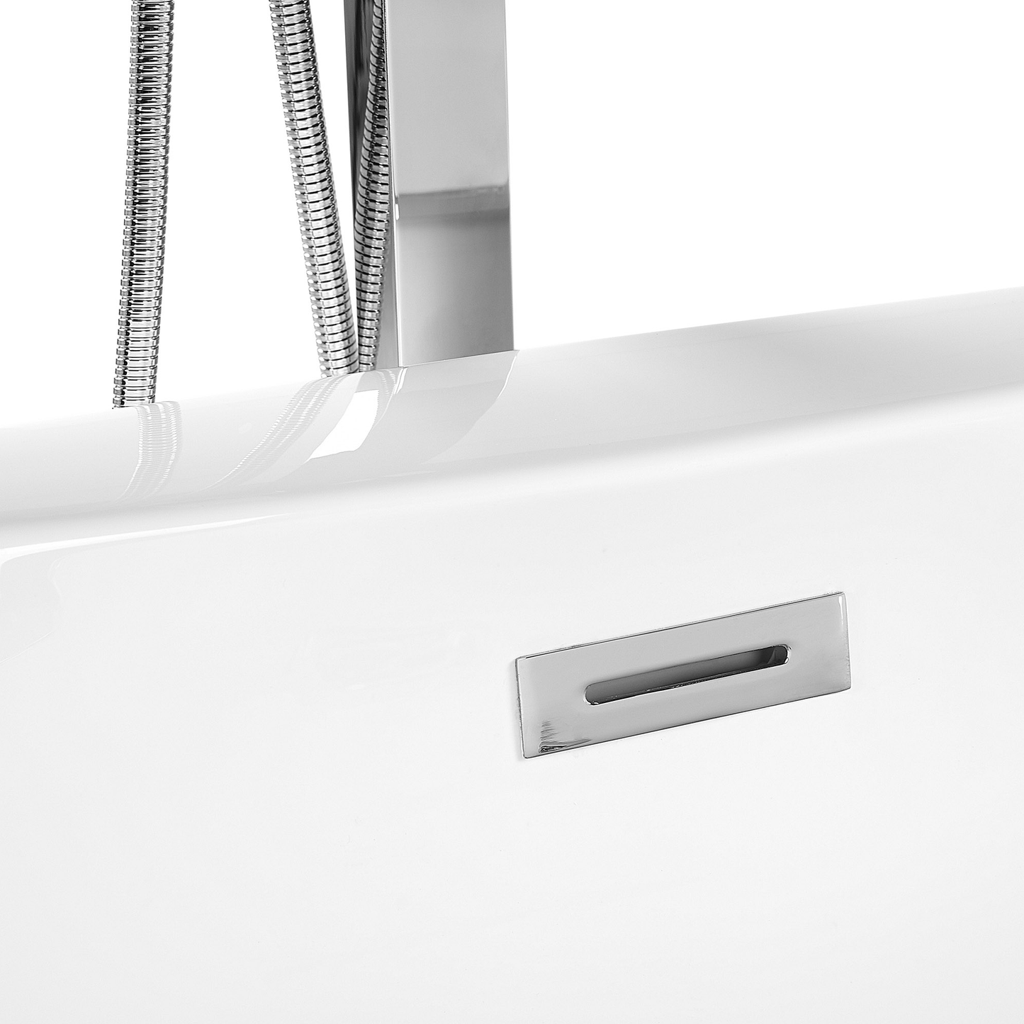 Whirlpool Badewanne freistehend weiss oval mit LED 180 x 100 cm MUSTIQUE