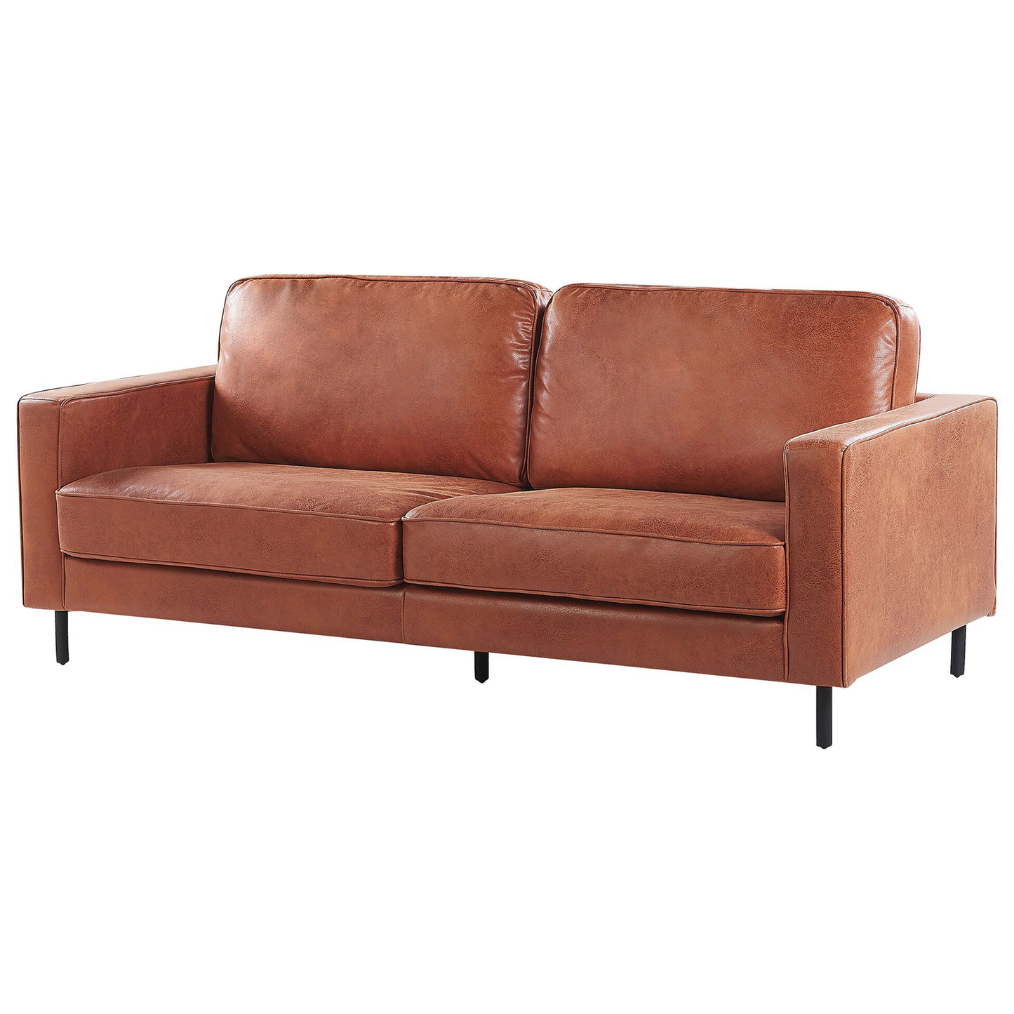 3-Sitzer Sofa Lederoptik goldbraun SAVALEN