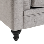 Sessel CHESTERFIELD Stoff Hellgrau