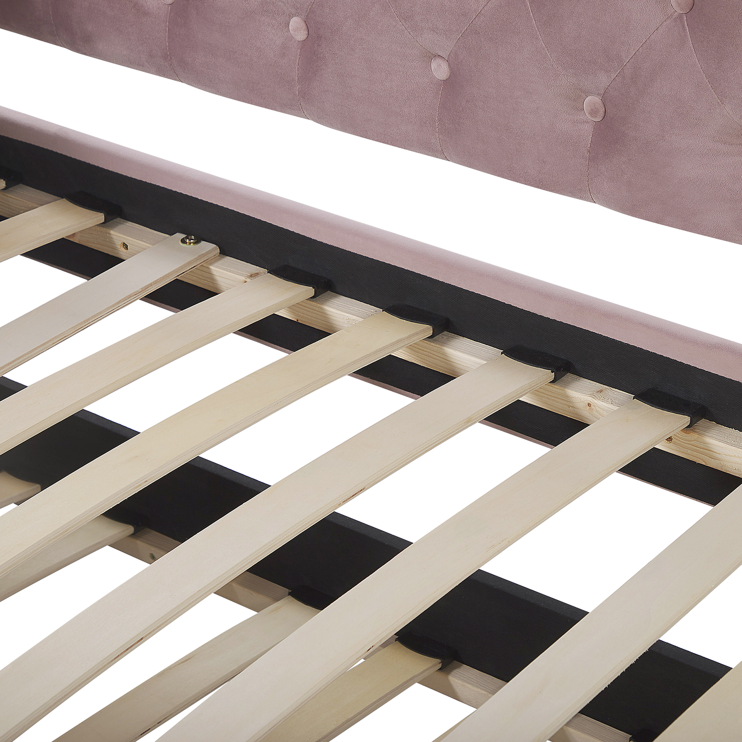 Ausziehbett Samtstoff GASSIN 90 x 200 cm Rosa
