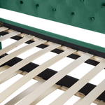 Ausziehbett Samtstoff GASSIN 90 x 200 cm Smaragdgrün
