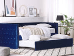 Ausziehbett Samtstoff GASSIN 90 x 200 cm Marineblau