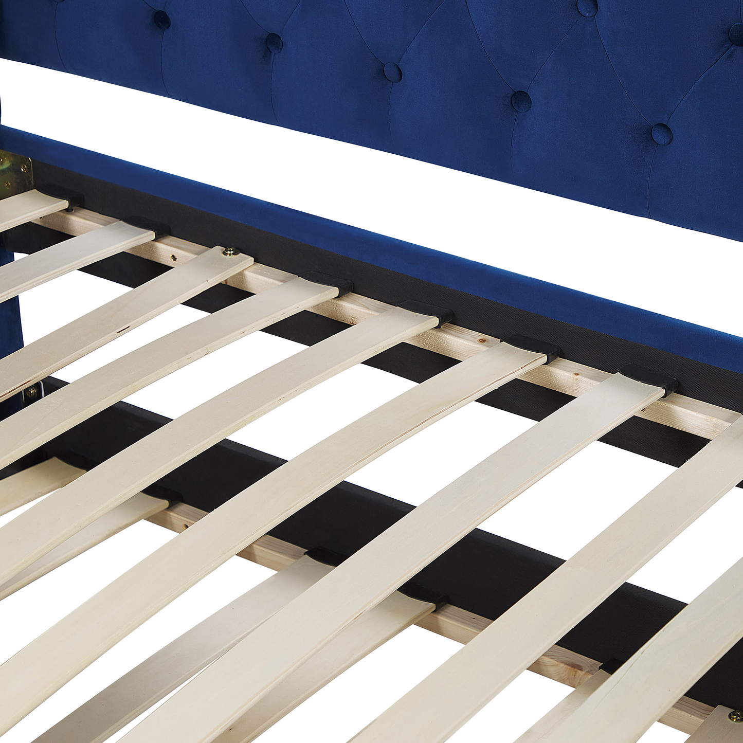 Ausziehbett Samtstoff GASSIN 90 x 200 cm Marineblau