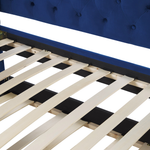 Ausziehbett Samtstoff GASSIN 90 x 200 cm Marineblau