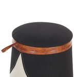 Pouf mit Stauraum beige ⌀ 33 cm rund für Kinder APACHE