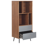 Bücherschrank RICHMOND 139 cm Dunkle Walnuss