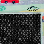 Kinderteppich grün 80 x 150 cm Stadt-Motiv Kurzflor KEMER