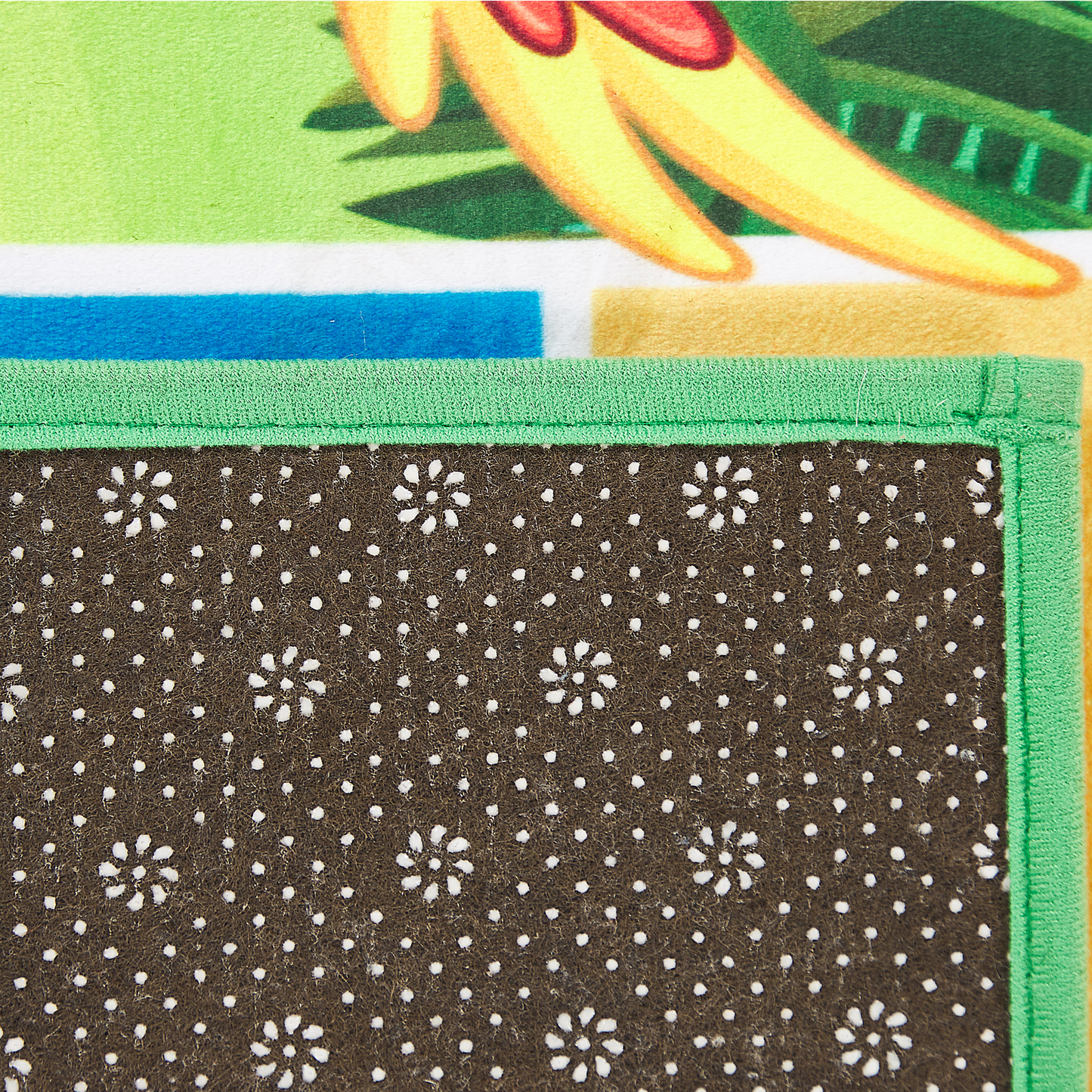 Kinderteppich grün 80 x 150 cm Tier-Motiv mit Hüpfspiel Kurzflor BABADAG