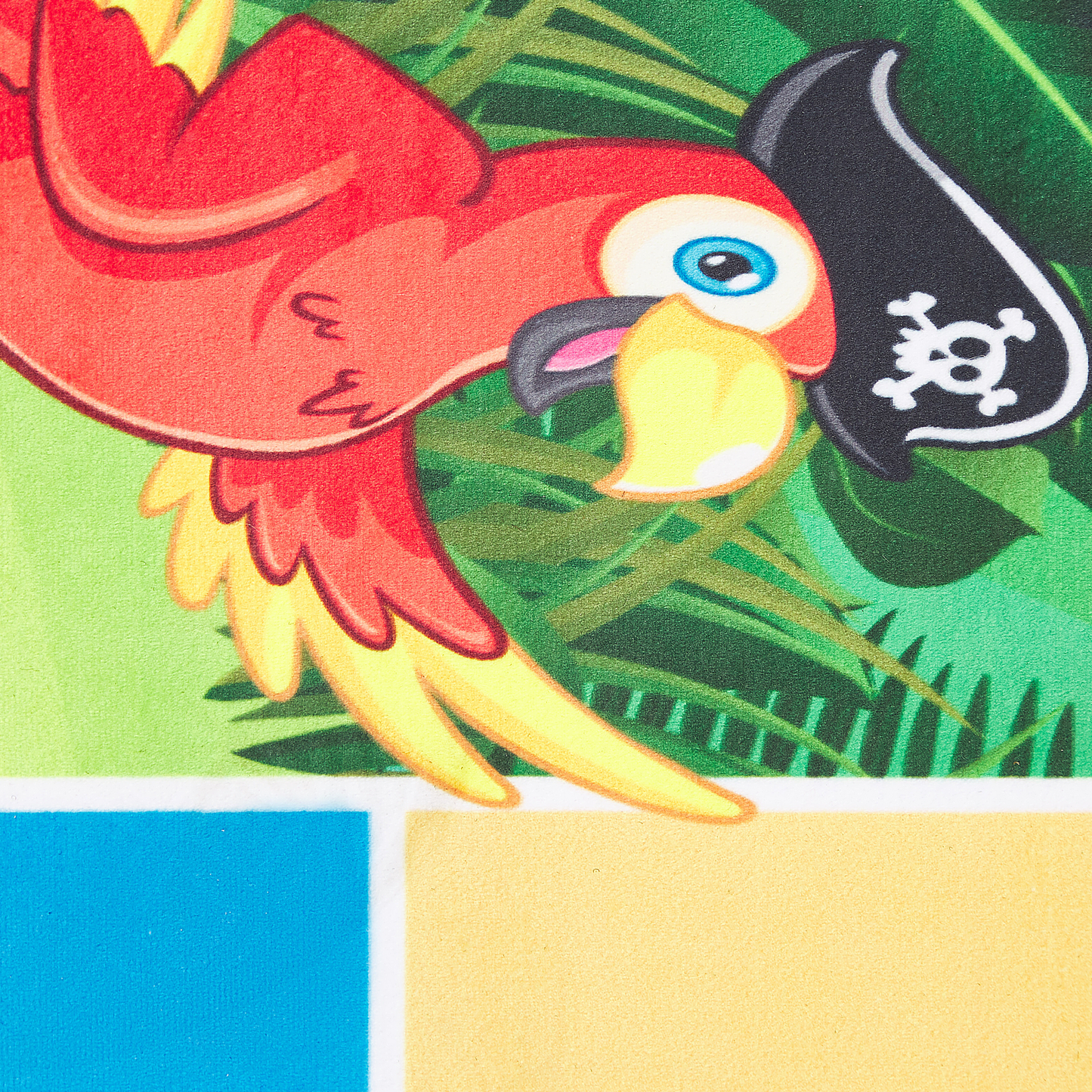 Kinderteppich grün 80 x 150 cm Tier-Motiv mit Hüpfspiel Kurzflor BABADAG