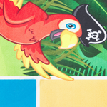 Kinderteppich grün 80 x 150 cm Tier-Motiv mit Hüpfspiel Kurzflor BABADAG