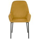 Esszimmerstuhl 2er Set LOVERNA Cord Senfgelb