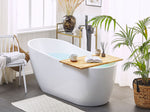 Badewanne freistehend weiss oval 170 x 78 cm SOLARTE