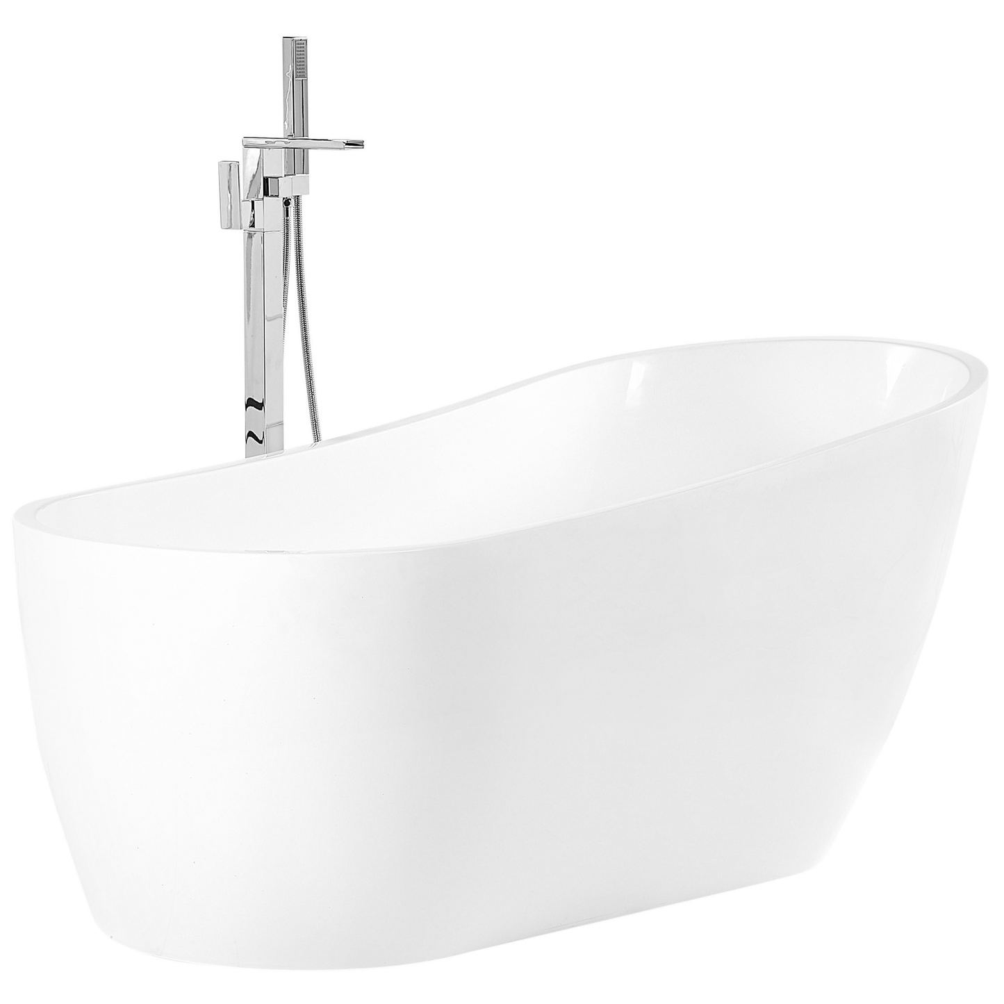 Badewanne freistehend weiss oval 170 x 78 cm SOLARTE