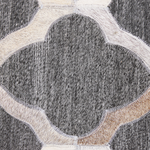 Teppich Kuhfell grau / beige 140 x 200 cm Patchwork Kurzflor ROLUNAY