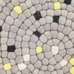 Filzkugelteppich hellgrau ⌀ 140 cm rund Patchwork PENEK