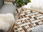 Teppich Kuhfell braun 160 x 230 cm Patchwork Kurzflor SERINOVA