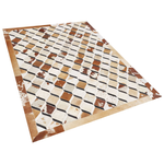 Teppich Kuhfell braun 160 x 230 cm Patchwork Kurzflor SERINOVA