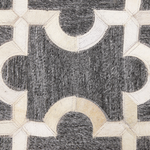 Teppich Kuhfell grau / beige 160 x 230 cm Patchwork Kurzflor YEDISU