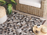 Teppich Kuhfell mehrfarbig 160 x 230 cm Patchwork Kurzflor ARMUTLU