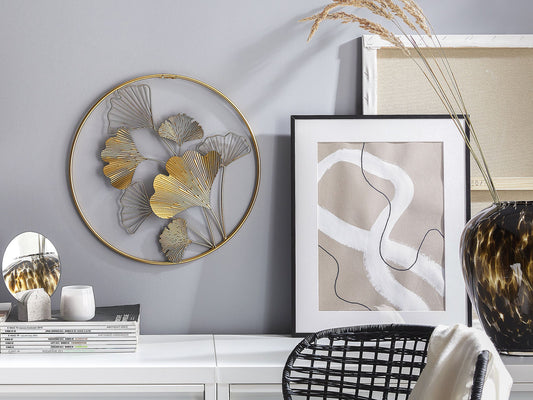 Wandobjekt Blume BISMUTH Metall 45 cm Gold