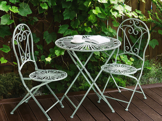 Bistro Set klappbar TRENTO Metall Hellgrün