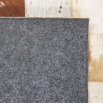 Teppich Kuhfell braun / weiss 160 x 230 cm Patchwork Kurzflor CAMILI