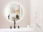 LED-Badezimmer-Spiegel CALLAC 60 cm 60 cm Silber