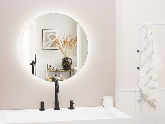 LED-Badezimmer-Spiegel CALLAC 60 cm 60 cm Silber