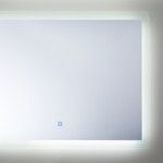 LED-Badezimmer-Spiegel CORROY 80 cm 60 cm Silber
