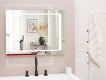 LED-Badezimmer-Spiegel WASSY 80 cm 60 cm Silber